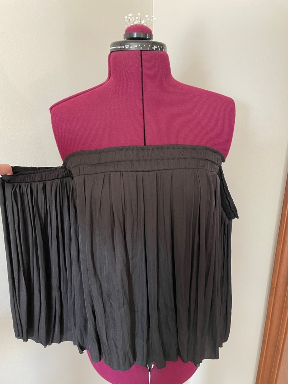 Off the shoulder black top
